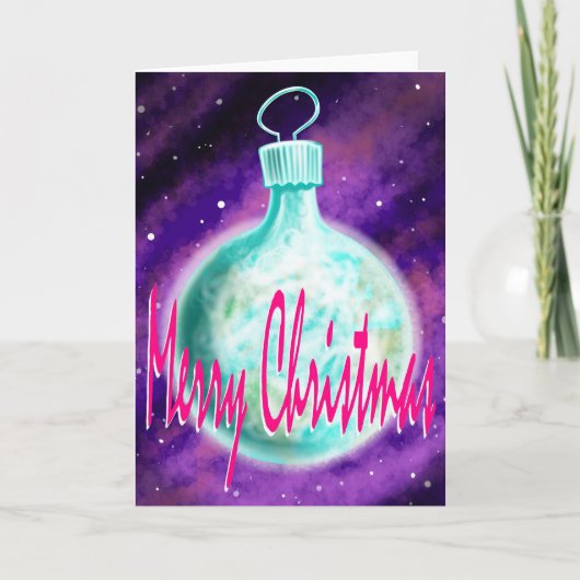 地球のオーナメント　メリークリスマス カード (正面)