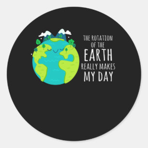 地球のカッコいい日、地球おもしろいユーモア環境 ラウンドシール