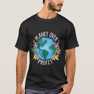 地球のキャンペー救ンが待っている利益を越えた惑星 Tシャツ