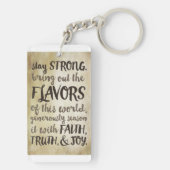 地球のキリスト教の贈り物バイブル聖句の塩 キーホルダー (裏面)