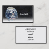 地球のクマのハグ（半宇宙の背景） 名刺 (正面/裏面)