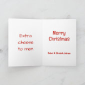 地球のクリスマスにピザ シーズンカード (内部)