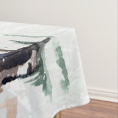 地球のクリスマスに冬の森の動物の平和 テーブルクロス (インサイチュ)