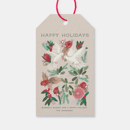 地球のクリスマスに平和を ギフトタグ (裏面)