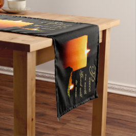 地球のクリスマスのテーブルのランナーの平和 ショートテーブルランナー