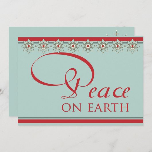 地球のクリスマスの南西スタイルの平和 シーズンカード (正面/裏面)