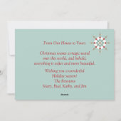 地球のクリスマスの南西スタイルの平和 シーズンカード (裏面)