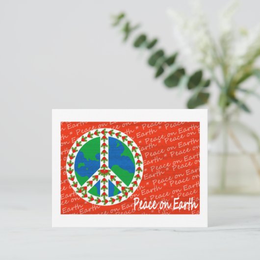 地球のクリスマスの平和 シーズンポストカード (スタンド正面)