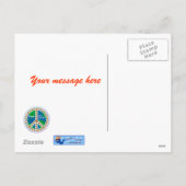 地球のクリスマスの平和 シーズンポストカード (裏面)