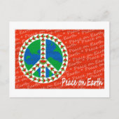 地球のクリスマスの平和 シーズンポストカード (正面)