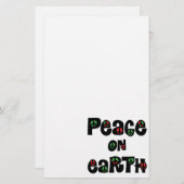 地球のクリスマスの平和 便箋 (正面/裏面)