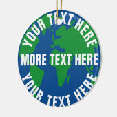 地球のクリスマスカスタムツリーオーナメントを保存 セラミックオーナメント (左)