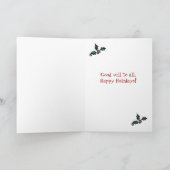 地球のクリスマスカードの平和 シーズンカード (内部)