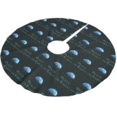 地球のクリスマスツリーのスカートの平和 ブラッシュドポリエステルツリースカート (アングル)