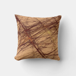 地球のグランジ色調のリバーシブル抽象芸術枕 クッション