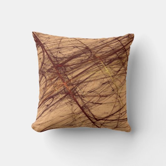 地球のグランジ色調のリバーシブル抽象芸術枕 クッション (正面)