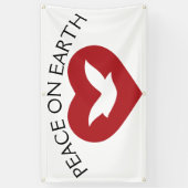 地球のグロメットの旗の平和 横断幕 (縦)