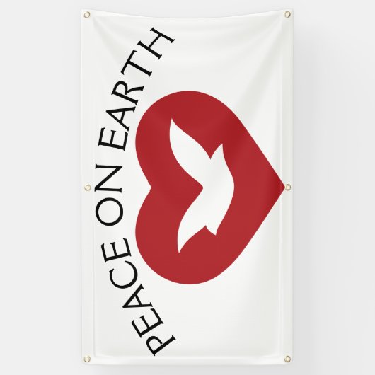 地球のグロメットの旗の平和 横断幕 (縦)