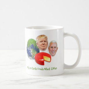 地球のゴーダの車輪2の人のドナルド・トランプのエンドウ豆 コーヒーマグカップ