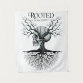 地球のスカルツリーに根を張る タペストリー (正面)