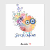 地球のステッカーを救う シール (シート)