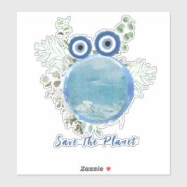 地球のステッカーを救う シール