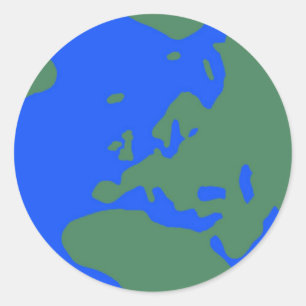 地球のステッカー ラウンドシール