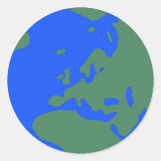 地球のステッカー ラウンドシール