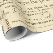 地球のタイポグラフィの平和 ラッピングペーパー (ロールコーナー)