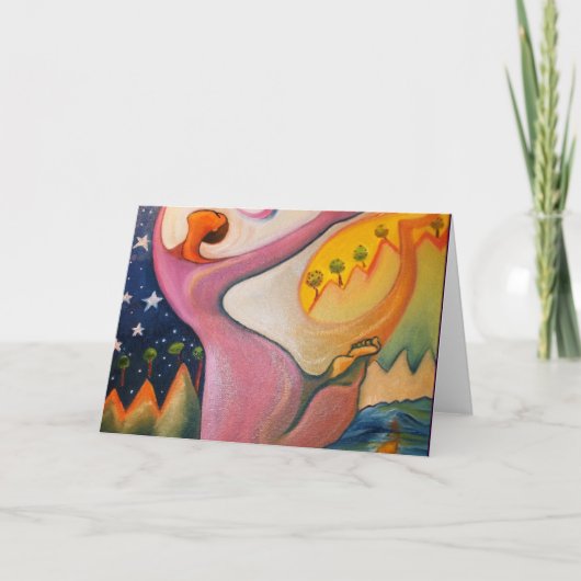 地球のダンサーの挨拶またはメッセージカード カード (正面)