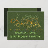 地球のドラゴンのパーティの招待状 招待状 (正面/裏面)