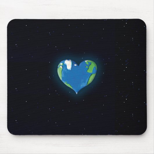 地球のハートのmousepad マウスパッド (正面)