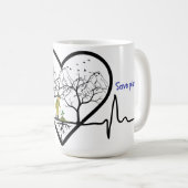 地球のハートビー救ト – ライフ救プラネットマグ コーヒーマグカップ (正面右)