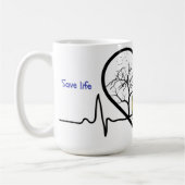 地球のハートビー救ト – ライフ救プラネットマグ コーヒーマグカップ (左)