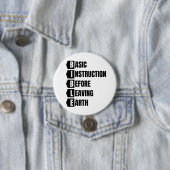 地球のバイブル離れの前の基本的な指示 缶バッジ (インサイチュ)