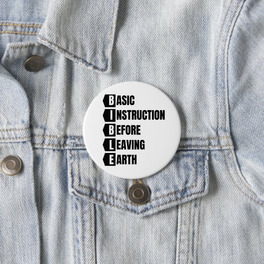 地球のバイブル離れの前の基本的な指示 缶バッジ (インサイチュ)