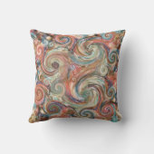 地球のパステルのカラフルな装飾の枕 クッション (裏面)