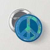 地球のピースサインボタン 缶バッジ (正面&裏面)