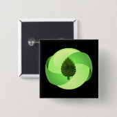 地球のフレンドリーなボタン 缶バッジ (正面&裏面)