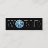 地球のプロフィールカードの平和 スキニー名刺 (裏面)