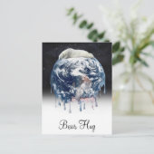 地球のベアーハグ文字 ポストカード (スタンド正面)