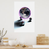 地球のポスターを宙に浮かべる ポスター (キッチン)