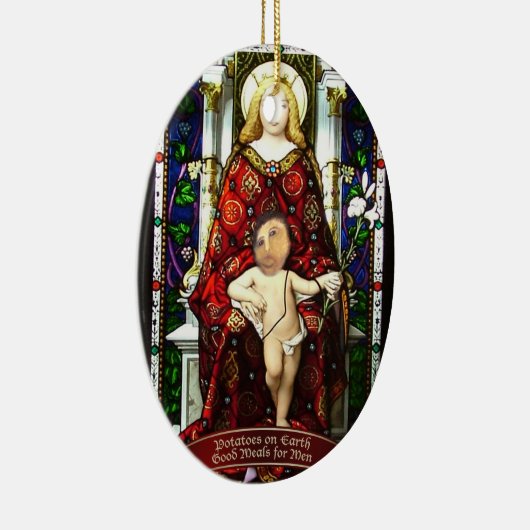 "地球のポテト"のポテトのイエス・キリストのオーナメント セラミックオーナメント (右)