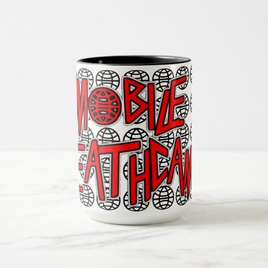 地球のマグをくまなく移動式Deathcamp マグカップ (中央)