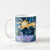 地球のマグ-火山山 コーヒーマグカップ (左)