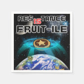 地球のミンスパイの同化 スタンダードカクテルナプキン (正面)