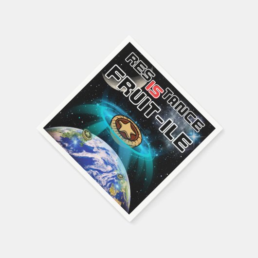 地球のミンスパイの同化 スタンダードカクテルナプキン (角)