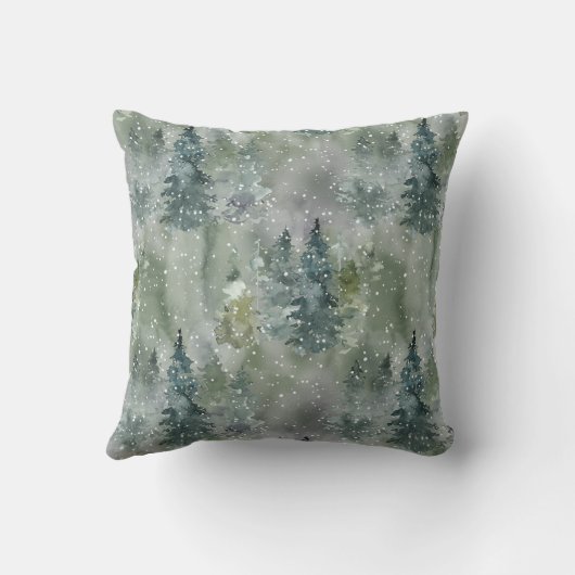 地球のモダンな水彩画のクリスマスの休日の平和 クッション (裏面)