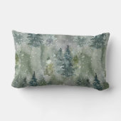 地球のモダンな水彩画のクリスマスの休日の平和 ランバークッション (裏面)