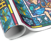 地球のラファエロ前の画家のステンドグラスの平和 ラッピングペーパー (ロールコーナー)